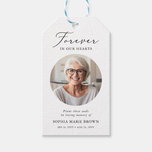 Plant These Seeds  Photo Memorial Funeral Favor Gift Tags