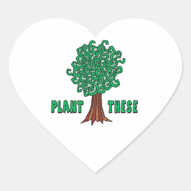 Plant Trees Heart Sticker (Front)