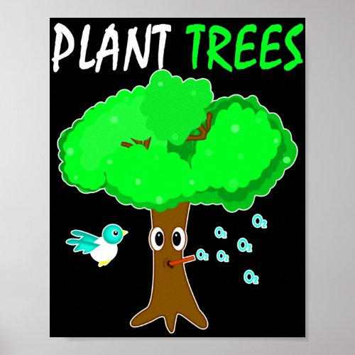 Plant Trees Protect Environment Poster