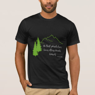 Plant Trees Quote Thomas Fuller Cool Black T-Shirt