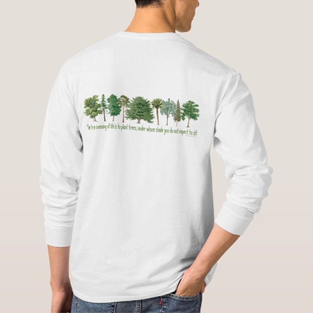 Plant Trees - Tree Lover, Hugger T-Shirt (Back)