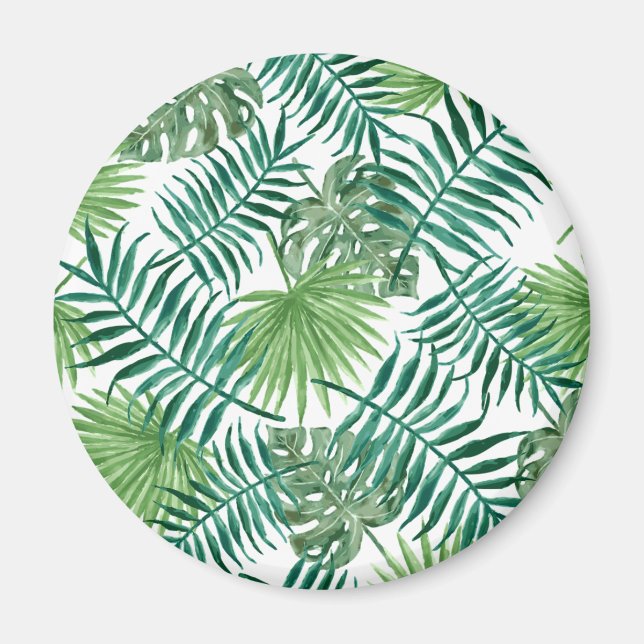 Plant Tropical Botanical Palm Leaf Magnet (Front)
