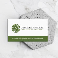 Plant Variety Logo Garden Design Landscaping Business Card