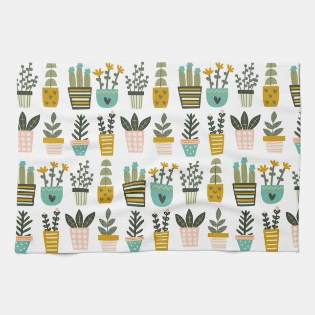 Plant Wall Art Kitchen Towel (Horizontal)