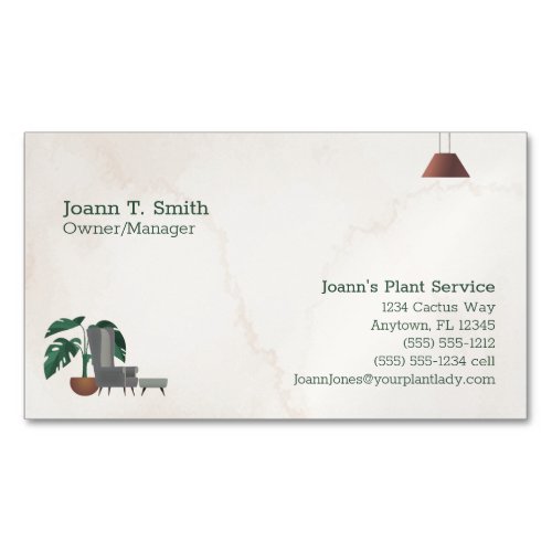 Plant Watering Service Custom Text Business Card M