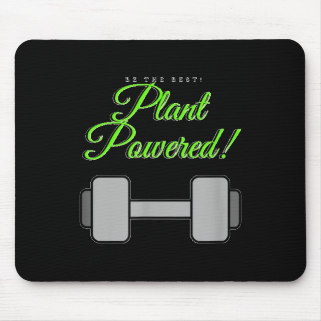 Plant Wered Gym Motivation Vegetarian  Mouse Pad (Front)