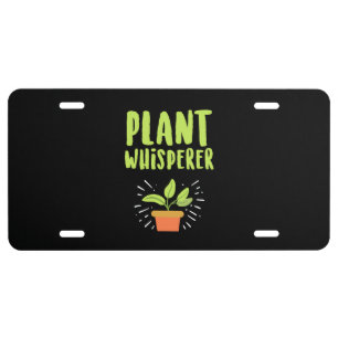 Plant Whisperer Funny Hobby Gardening License Plate