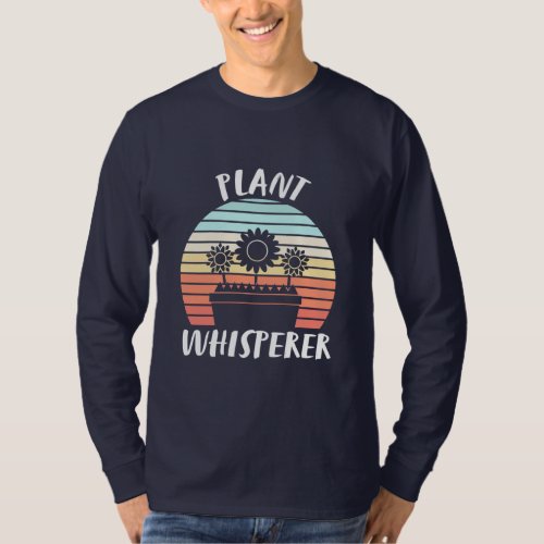 Plant Whisperer Retro Vintage T_Shirt
