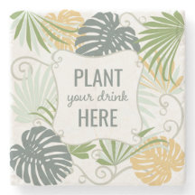 Plant your drink Stone Coaster