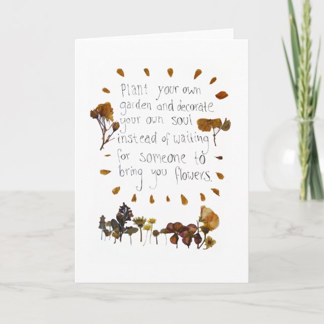 Plant Your Own Garden Inspirational Card (Front)