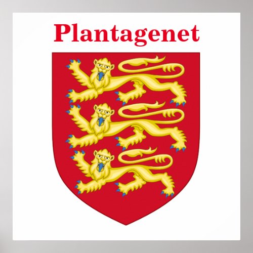 Plantagenet Royal Crest with Text Poster