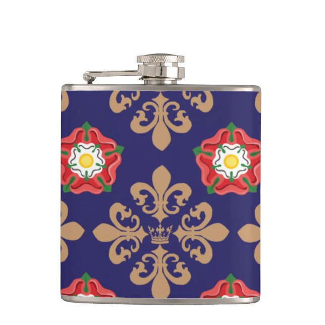 Plantagenets fleur patterns flask (Front)