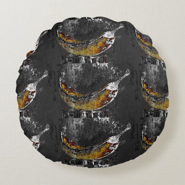 plantain plain round pillow (Front)
