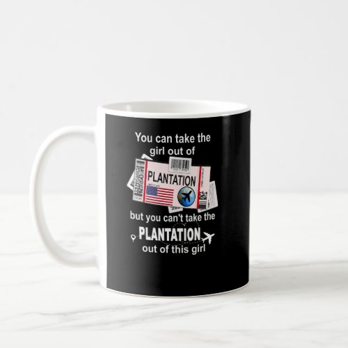 Plantation Boarding Pass  Plantation Girl  Coffee Mug