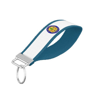 Plantation (Florida) City flag Wrist Keychain