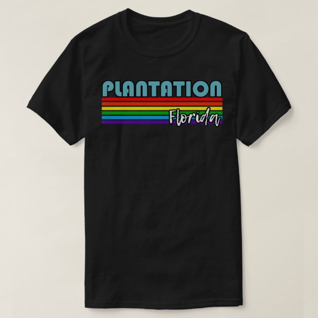 Plantation Florida Pride  Plantation LGBT Gift LGB T-Shirt (Design Front)