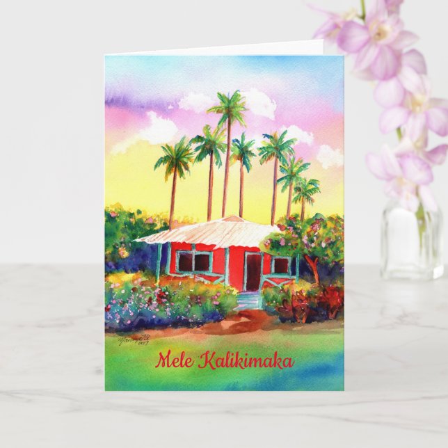 Plantation House Christmas Style Card (Orchid)
