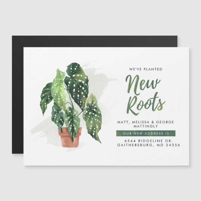 Planted New Roots New Address Moving Announcement (Front/Back)