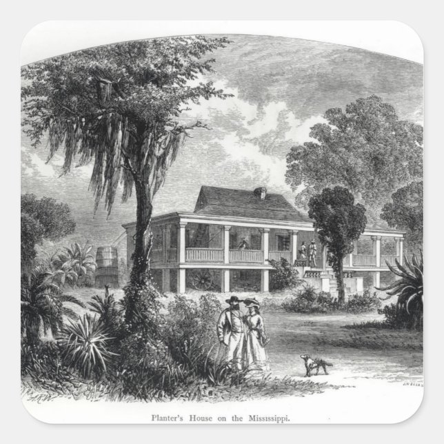 Planter's House on the Mississippi Square Sticker (Front)