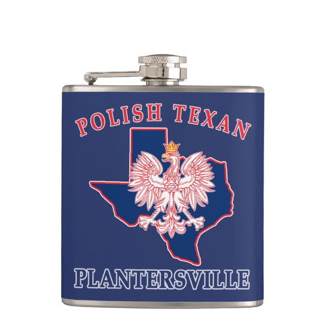 Plantersville Polish Texan Flask (Front)