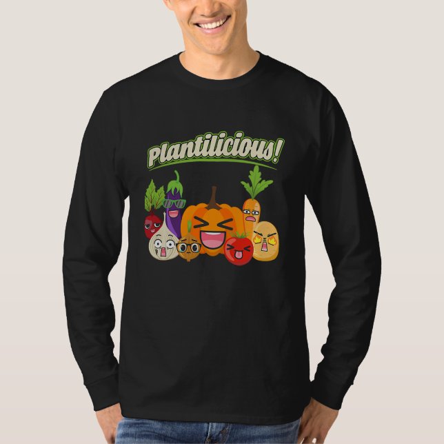 Plantilicious Vegetables Ironic Hobby Gardening Qu T-Shirt (Front)