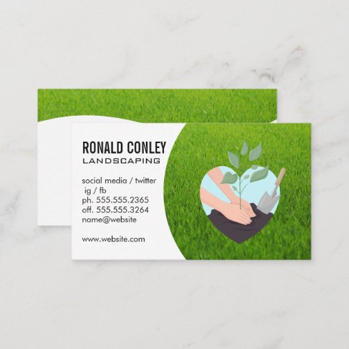 Planting a Tree  Grass Business Card