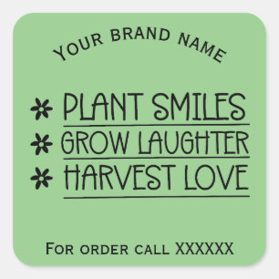 Planting business brand name sticker