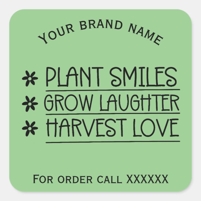 Planting business brand name sticker (Front)