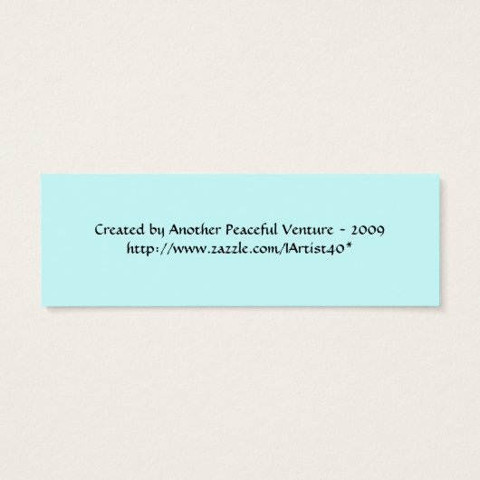 Planting Peace Bookmark (Back)