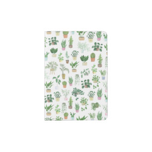 Plantita House Plants and Pots Pattern Passport Holder