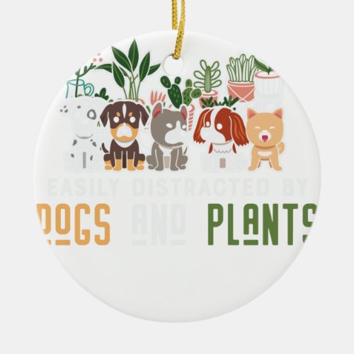 Plants_and_Dogs_Plant_Lover Ceramic Ornament