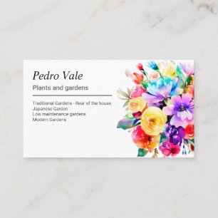 Plants and gardens business card