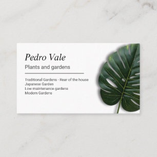 Plants and gardens business card