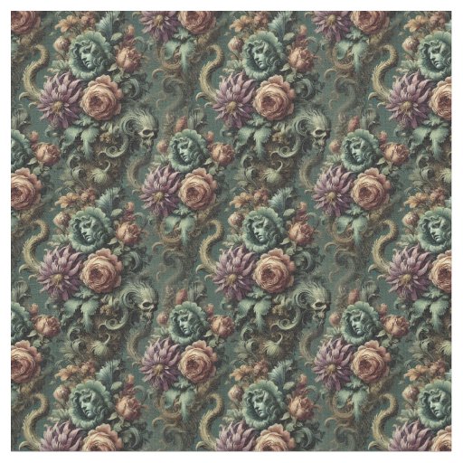 Plants and Pandemonium – Gothic Dense Tile Fabric