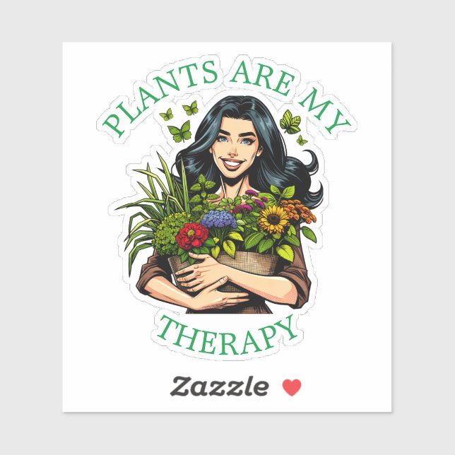 Plants are my Therapy | Funny Plant Addict Sticker (Sheet)