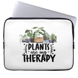 Plants are my Therapy Quote Plant Lovers Laptop Sleeve