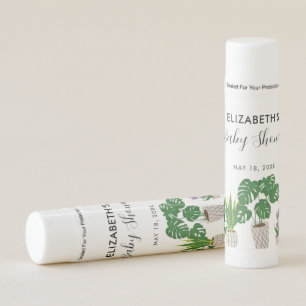 Plants Baby Shower Tropical Greenery Botanical Lip Balm