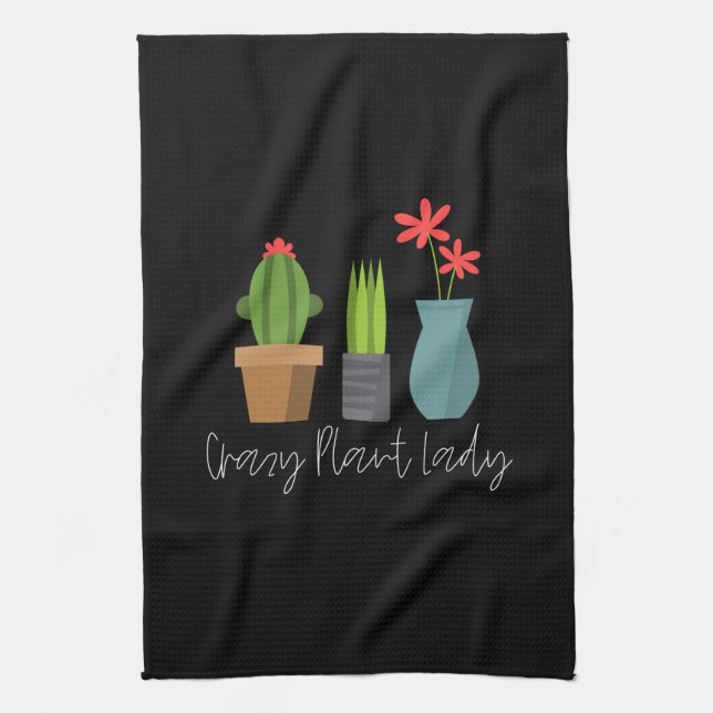 Plants - Crazy Plant Lady Kitchen Towel (Vertical)