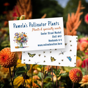 Plants Cut Flowers For Sale Business Cards