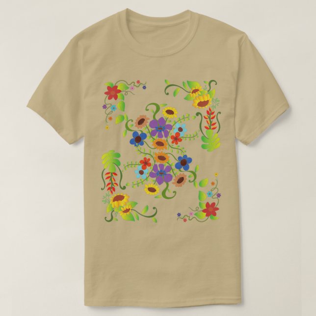 Plants Floral Wildflowers Flower Blossoms Botanica T-Shirt (Design Front)