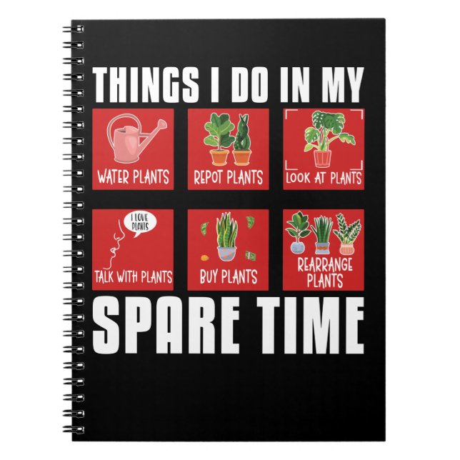 Plants Gardener Humor Plant Whisperer Flowers Notebook (Front)