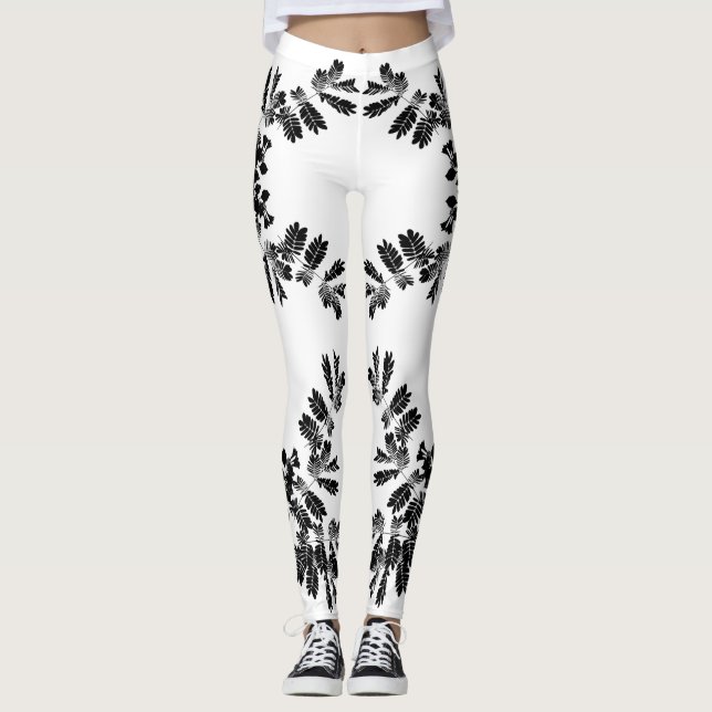 Plants in Silhouettes Leggings (Front)