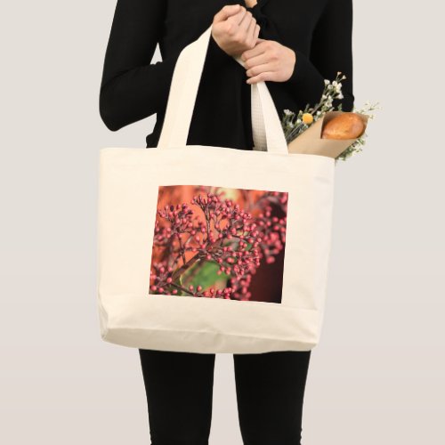 plants in the garden in winter large tote bag