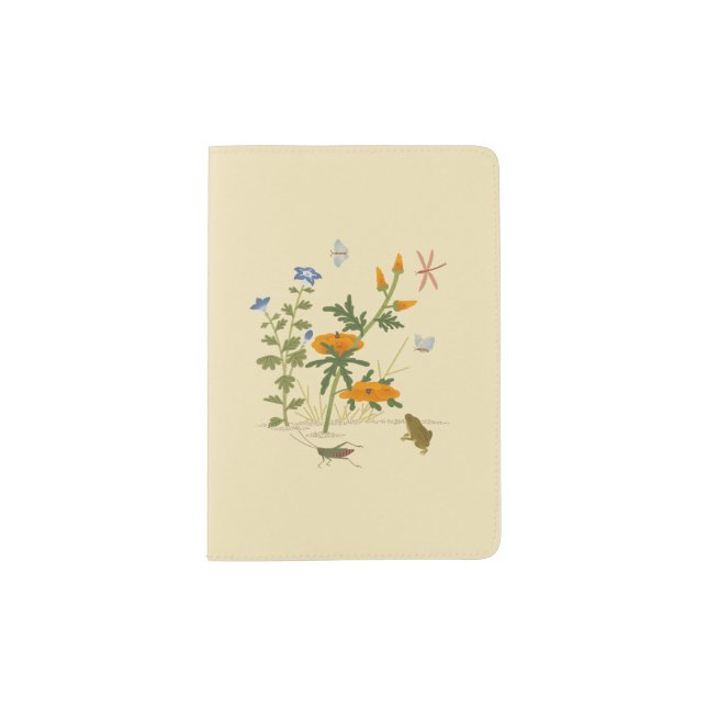 Plants & Insects _Hollyhock Passport Holder (Front)