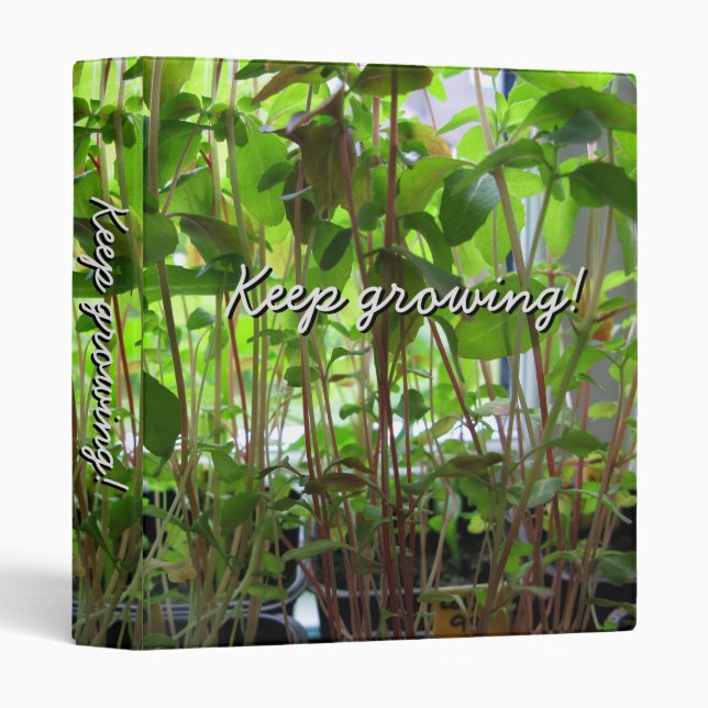 Plants Keep Growing Seeds 3 Ring Binder (Front/Spine)