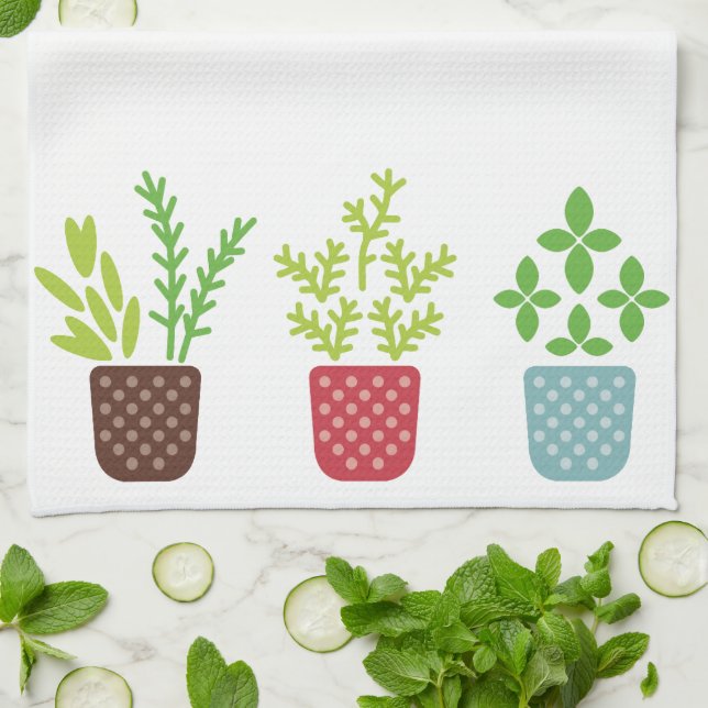Plants Kitchen Towel (Folded)