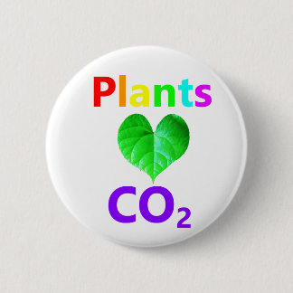 Plants Love CO2 Pinback Button