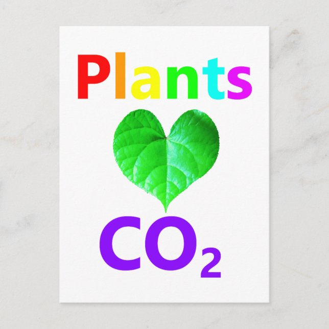 Plants Love CO2 Postcard (Front)