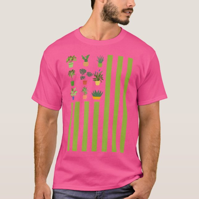 Plants Lover Us Flag July 4Th Gardener Gardening P T-Shirt (Front)
