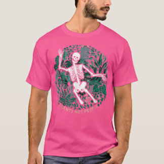 Plants Not People Skeleton Meditation Funny Plant  T-Shirt